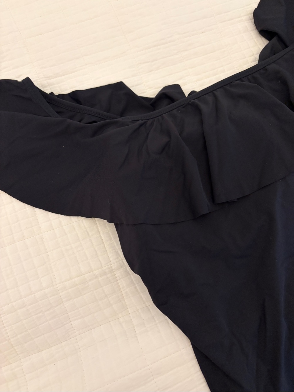 GAP Black Ruffle One-Piece Swimsuit - Picture 2 of 3